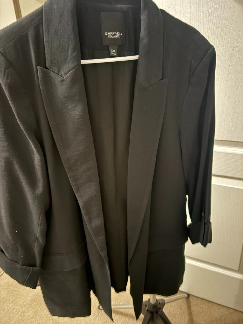 Simply Vera Vera Wang Black Open-Front Jacket Blazer - Size XXL